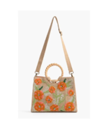 America &amp; Beyond Floral Beaded Jute Shoulder Bag - $1,967.61 MXN