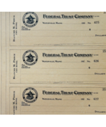 1920 Federal Trust Checks Lot of 3 City Hotel Waterville Maine 625-627 F... - $549.97 MXN