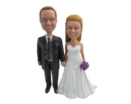Custom Bobblehead Wedding Couple In Sexy Wedding Attire - Wedding &amp; Couples Brid - £121.89 GBP