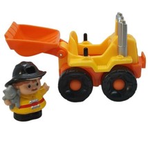 2007 Fisher-Price Little People Yellow Bulldozer/Frontloader with 2001 Figure - $8.59