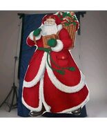 Santa Claus 50"x28" Seasonal Quilted Christmas Wall Door Hanging Home Decor - $54.45
