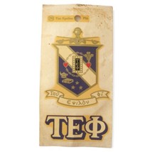 Vintage 70s Tau Epsilon Phi Decal Fraternity Use Water TEP University College - £7.90 GBP