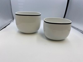 Rosenthal Studio SUOMI CONCEPT 5 Anthracite Black Pair Serve Bowls - £117.46 GBP
