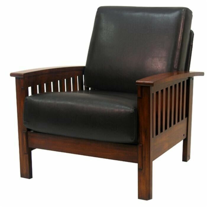 Mission Craftsman Shaker Leather Like Morris Chair - New! - $599.00