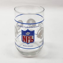 AFC American Football Conference Western Division NFL Drinking Glass Vtg. 12 oz. - $10.86