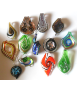 Vintage Multi-color Murano Glass Pendants Lot of 13 - $103.95