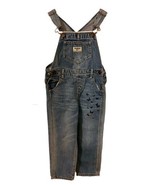 Oshkosh B&#39;Gosh Overalls Denim Jeans Girls Size 4T Blue Butterfly Flower ... - £12.18 GBP