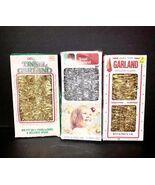 Tinsel Garlands Doubl Glo Lot Of 3 Christmas Trees USA Original Box  Vin... - $433.24 MXN