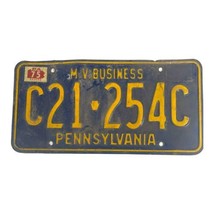 Vintage 1975 Pennsylvania License Plate Tag #M.V. Business C21-254C  Man... - £22.00 GBP