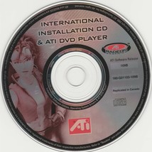 International Installation CD &amp; ATI DVD Player by ATI Radeon Graphics - £7.90 GBP
