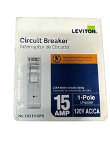 NEW Leviton Circuit Breaker 15 Amp 1 Pole 120V AC/CA LB115-GFR - $33.65