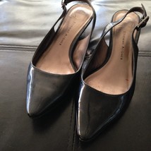 women&#39;s black patent leather shoes heeled shoes size 8 by Etienne Aigner beautif - £35.47 GBP