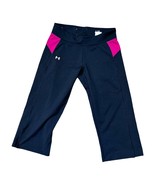 Under Armour Womens All Season Gear SM Capri Pants Black &amp; Pink Leggings... - $14.01