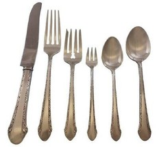 Chased Romantique by Alvin Sterling Silver Flatware Set Service 51 Pieces Dinner - £2,021.62 GBP