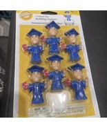 2006 Wilton Graduate Boy Bobbling Cupcake Toppers 6 Bobblehead New - $8.10