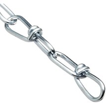 Campbell Low Carbon Steel Inco Double Loop Chain, Zinc Plated, #1 Trade, - £80.98 GBP