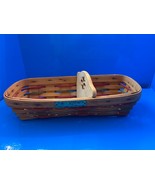 Longaberger Happy Holidays 1996 Peppermint Basket Employee Divider Red G... - $27.13 CAD