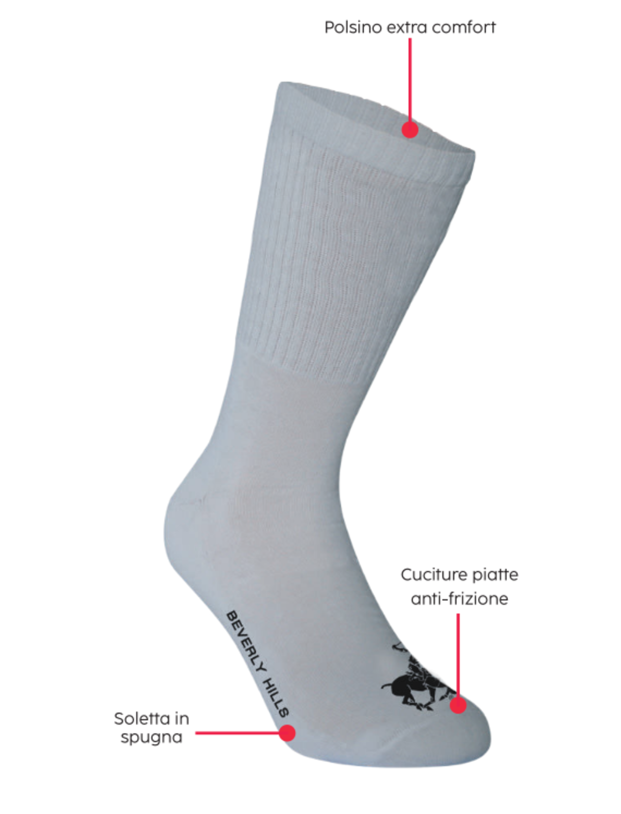 2 Socks Short Man Woman Unisex Tennis Sponge Beverly Hills Polo Club Cotton - $6.87