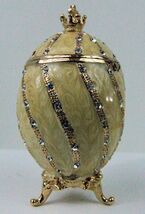 Russian Faberge Replica golden with Gem Swirls E07-2-02 - $1,896.78 MXN