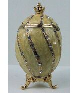 Russian Faberge Replica golden with Gem Swirls E07-2-02 - $1,896.78 MXN