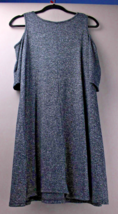 Acemi Dress Womens Size Med Cold Shoulder Cozy Color Gray fit and flair - $22.54