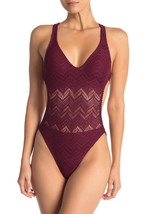  NEW Vince Camuto FIG Plunging Lace One Piece Swimsuit size 12 - £35.71 GBP