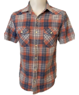 Desert Son Red and Blue Plaid Short Sleeve Shirt Men&#39;s Size Small - $19.53 CAD