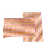 2 Vtg 70s Cannon Royal Family Pink Striped Percale Standard Pillowcase 3... - $32.66