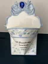 Vintage Ceramic Wall Pocket Grandmothers Heart Holds a Garden of Love Vase - £7.14 GBP