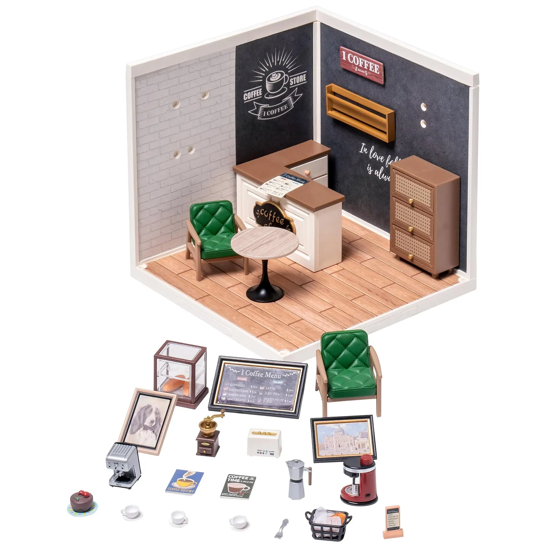 Robotime Rolife Super Creat Plastic DIY Miniature House Cafe Energy Supply Store - £62.00 GBP+