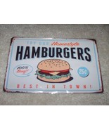 New &quot;Try Our Homestyle Hamburgers&quot; Tin Metal Sign *** Please Read Descri... - £11.79 GBP