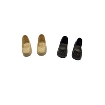 Vintage Marx Sindy Doll Brown and Beige Shoes (2 Pair) - $16.99