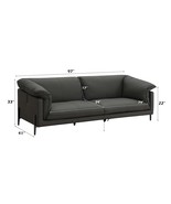 Tadi 97&quot; Sofa, Black Top Grain Leather - $3,911.24 CAD
