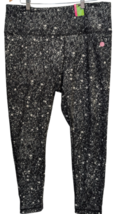 Athletic Works Women&#39;s Mid-Rise 7/8 Leggings Black With Print Size XXL NWT - £11.27 GBP