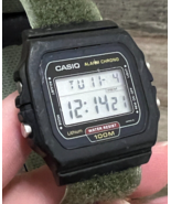 Casio W-720 Digital Watch w/ Aftermarket Hook &amp; Loop Band - Vintage! - $24.18