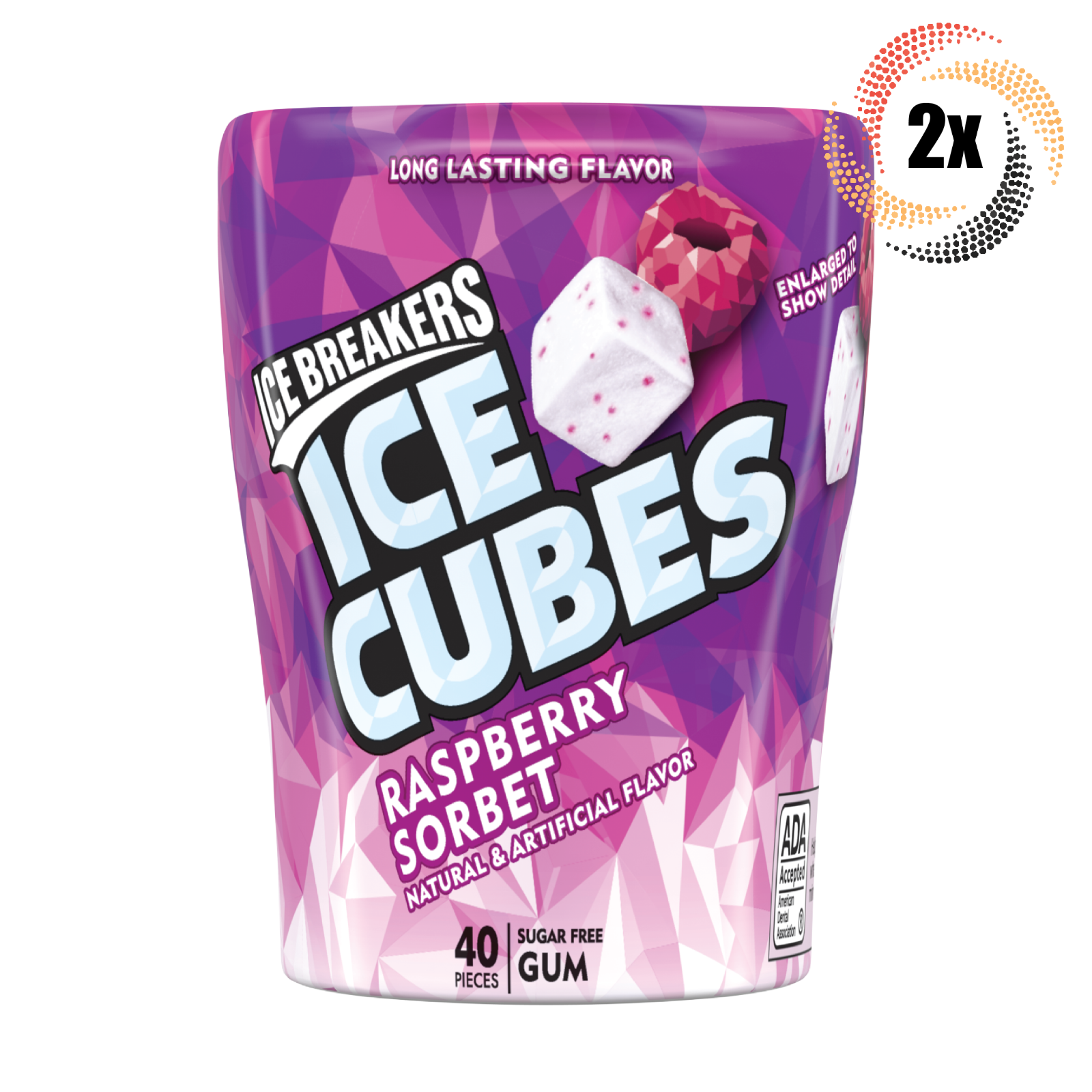 1x Bottle Ice Breakers Raspberry Sorbet Flavor Ice Cubes | 40 Pieces Per... - $10.96