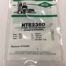 (5) NTE NTE2360 Silicon PNP Digital w/2 Built–In 47k Bias Resistors - Lo... - £15.71 GBP