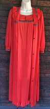 Vintage Nylon Set Small Nightgown Peignoir Gown Robe Romantic Prairie Lorraine - $71.25