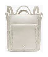 Cole Haan Small Grand Ambition Leather Convertible Backpack Bag Ivory Wh... - $186.07