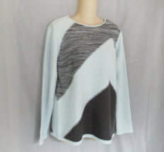 Marble Scotland Sweater pullover blue gray color block Small long sleeve... - £13.98 GBP