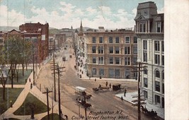 Binghamton Ny~Court Street Looking WEST~1909 Postcard - £9.26 GBP