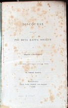 1833 Discourse Given at Brown University Boston Phi Beta Kappa Society  - £26.57 GBP