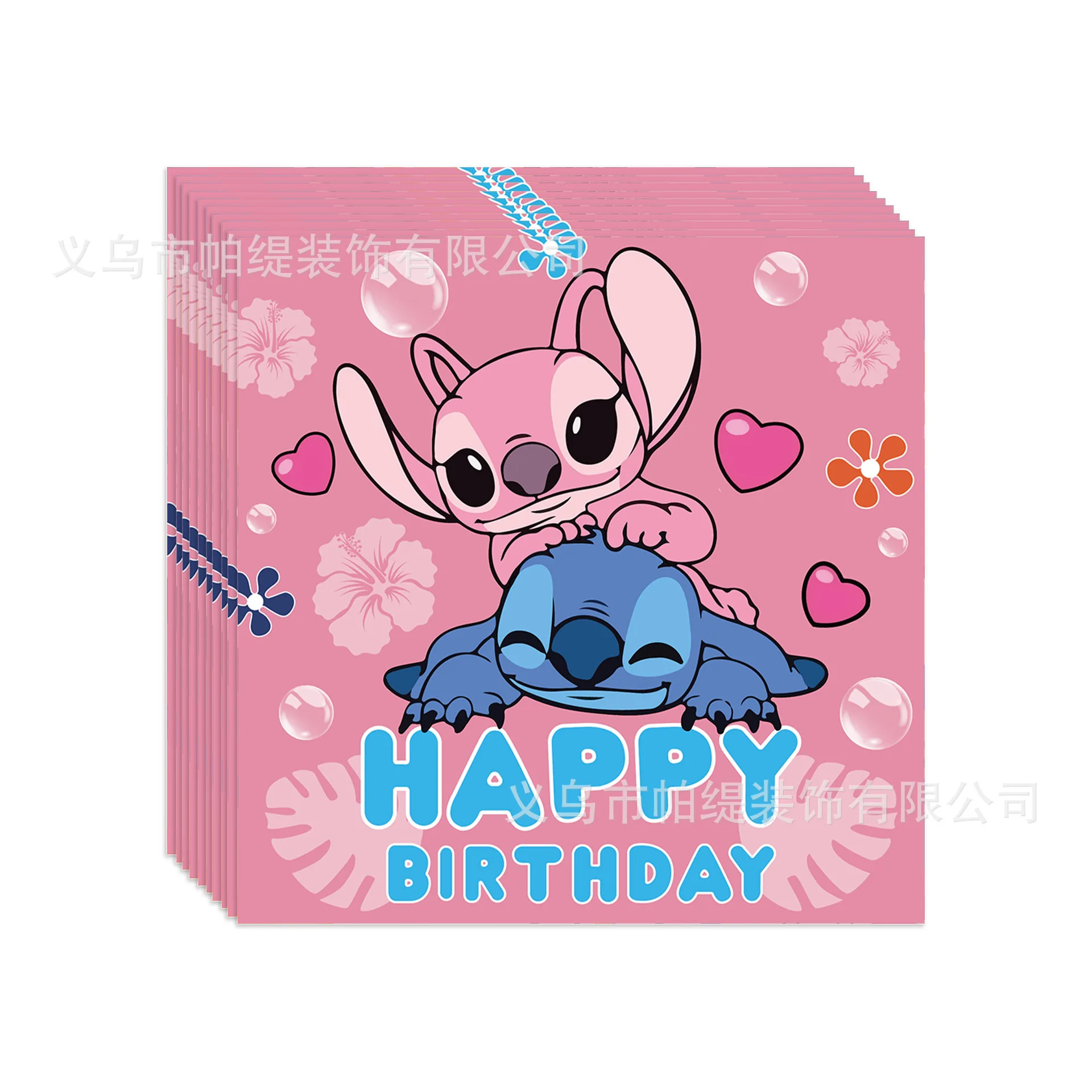 Lilo Stitch/Angel Birthday Party cutlery plate Disposable -Paper towel 2... - $237.58 MXN
