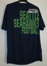Seattle Seahawks Logo Stich Patch NFL Team Apparel Dark Blue Football T-Shirt XL - £18.01 GBP
