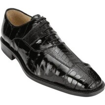 Men Belvedere Mare Genuine OSTRICH Eel Lace Up Black Shoes 2P7 image 11