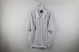 Vintage 90s Streetwear Mens 2XLT Distressed Striped Pullover Polo Shirt ... - $39.55