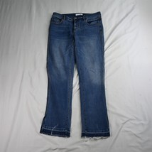 LOFT 27 / 4 Modern Straight Raw Hem Light Wash Stretch Denim Womens Jeans - £13.36 GBP