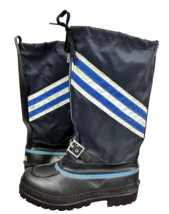 70s VTG Montgomery Wards Blue &amp; Black Snow Snowmobile Boots Size Men 9 E... - $65.79