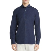 Dylan Gray Mens Navy Poplin Long Sleeve Button-Down Shirt B4HP - £12.56 GBP+
