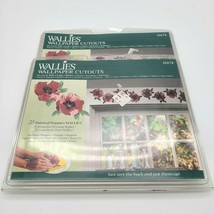  Wallies Wallpaper Cut Outs Pink Poppies Shabby Stickers Decals 2 Pack (50) - $368.13 MXN